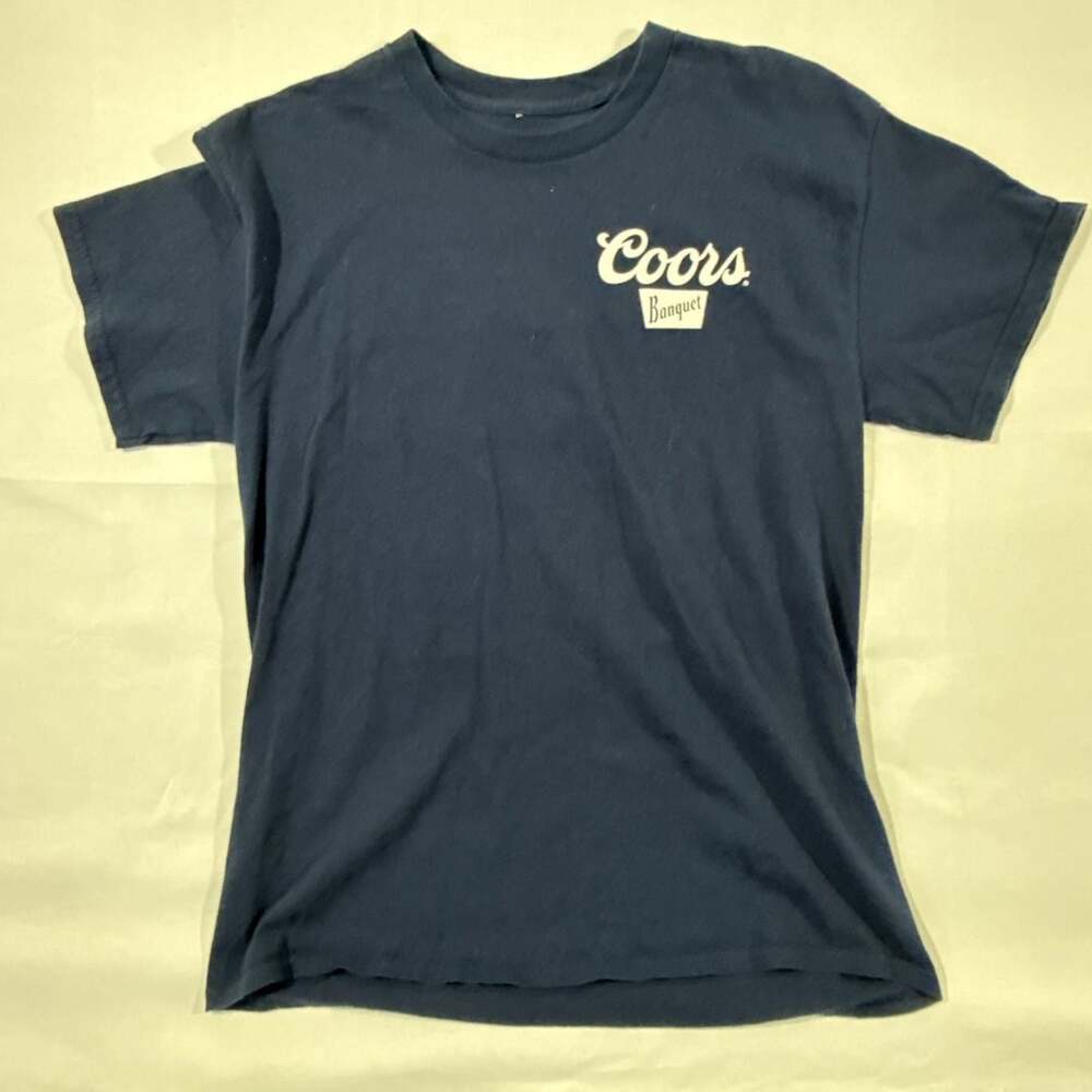 Coors Banquet Navy Blue Beer Graphic T-Shirt